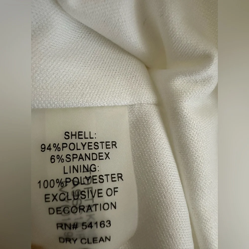 Tommy Hilfiger Circle Trim Party Cocktail Dress White Size 6 - Picture 7 of 8